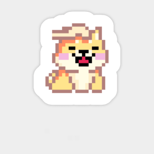 Purr-fectly Pixel Art Combover Kitty Kat for Cat Lovers Sticker